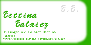 bettina balaicz business card